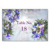 Numéro De Table Jacaranda Blooms & Lily Bouquet Thème (Devant)