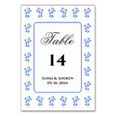 Numéro De Table Jacinthes des bois (Dos)