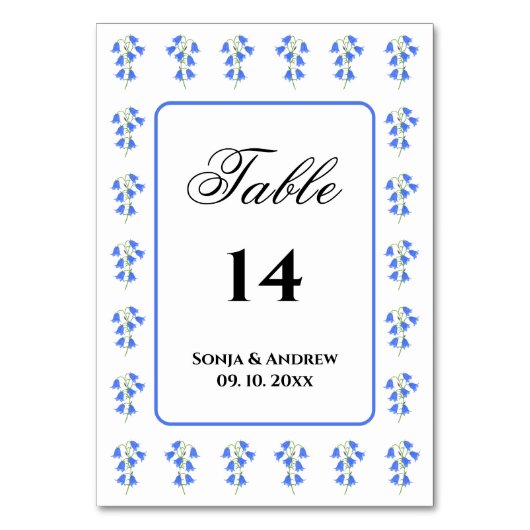 Numéro De Table Jacinthes des bois (Par défaut)