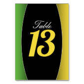 Numéro De Table Jamaica Colours Green Gold Caribbean Restaurant (Par défaut)