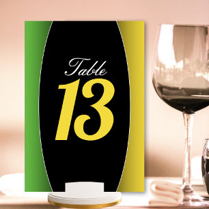 Numéro De Table Jamaica Colours Green Gold Caribbean Restaurant