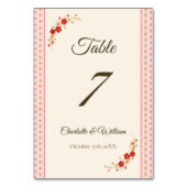 Numéro De Table Japanese Sakura Asanoha Table Number (Dos)