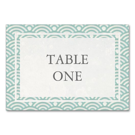 Numéro De Table Japonais Seigha Stylisé Waves Numéro de tableau (Devant)