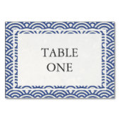 Numéro De Table Japonais Seigha Stylisé Waves Numéro de tableau (Dos)