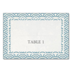 Numéro De Table Japonaise Seigaiha Vague Mariage Élégant