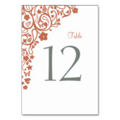 Numéro De Table Jardin à papillons floraux Terracotta Mariage (Par défaut)