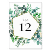 Numéro De Table Jardin Botanique Eucalyptus Décoration de Mariage (Dos)