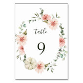 Numéro De Table Jardin botanique fleuri Wreath Mariage d'aquarelle (Dos)