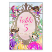 Numéro De Table Jardin de fées mignonnes et fées avec miroir magiq (Dos)