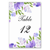 Numéro De Table Jardin d'été Aquarelle Mariage floral (Dos)