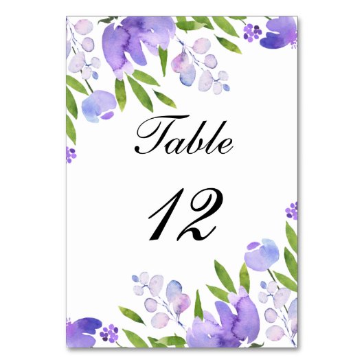 Numéro De Table Jardin d'été Aquarelle Mariage floral (Par défaut)