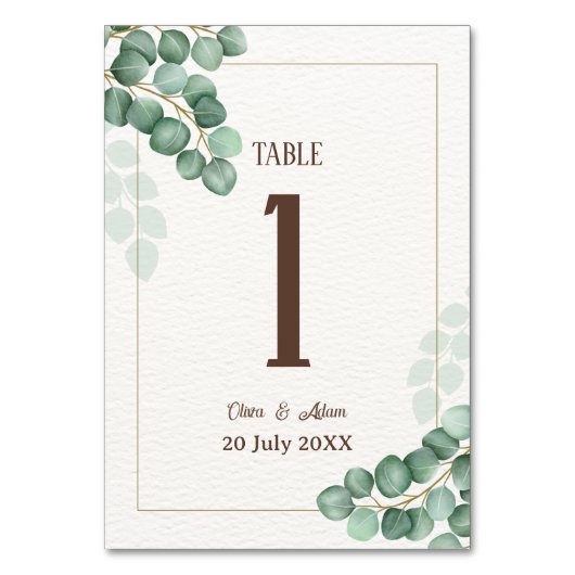 Numéro De Table Jardin d'été Floral Mariage (Par défaut)