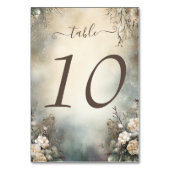 Numéro De Table Jardin d'hiver romantique Mariage floral (Dos)