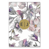 Numéro De Table Jardin floral rose vierge Mariage botanique (Dos)