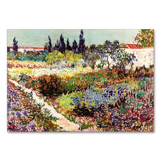 Numéro De Table Jardin Floral Van Gogh À Arles Art Floral (Devant)
