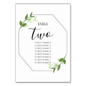 Numéro De Table Jardin verdoyant Feuilles Cadre Mariage Nom des in (Par défaut)