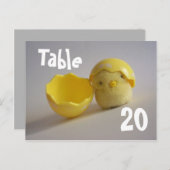 Numéro de table jaune Carte postale (Devant / Derrière)