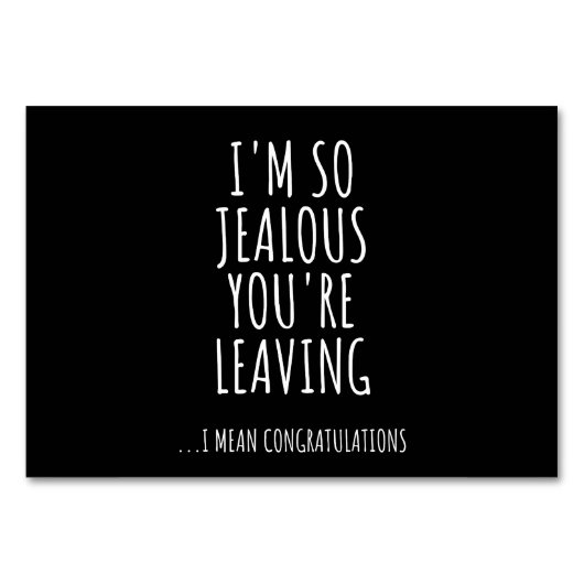 Numéro De Table Je suis si jalouse que tu pars (Devant)