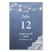 Numéro De Table Jean, Dentelle, Lumières À Cordes (Dos)