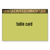 Numéro De Table Jekyll et Hyde Poster art (Devant)