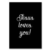 Numéro De Table Jésus vous aime ! Écriture de script (Dos)
