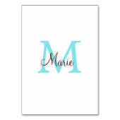 Numéro De Table jeté simple minimal ajouter nom monogramme rose ro (Dos)