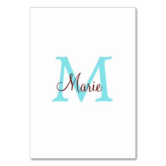 Numéro De Table jeté simple minimal ajouter nom monogramme rose ro (Par défaut)
