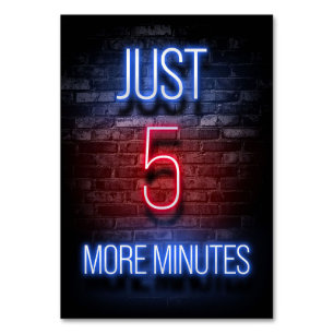 Numéro De Table Jeu Cinq Minutes De Plus