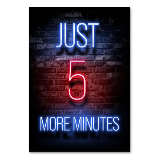 Numéro De Table Jeu Cinq Minutes De Plus (Par défaut)