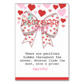 Numéro De Table Jeu de Baby shower de chasse à pacifique Sweethear (Dos)