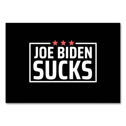 Numéro De Table joe Biden Sucks (Devant)