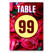 Numéro De Table Joli Ensemble De Roses Rouges (Dos)