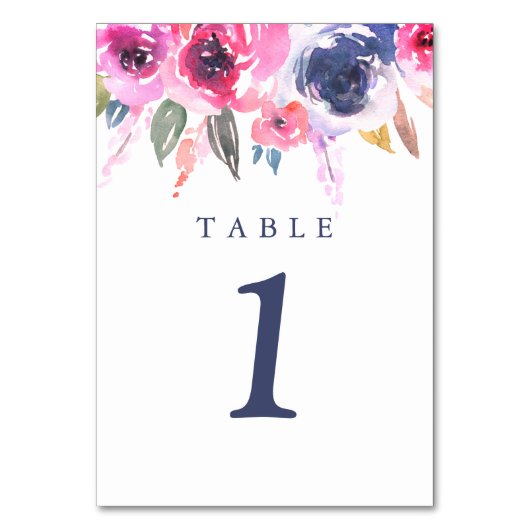 Numéro De Table Joli Mariage rose (Dos)