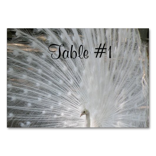 Numéro De Table Joli Paon (Devant)