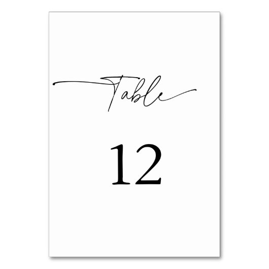 Numéro De Table Joli script en couple (Par défaut)