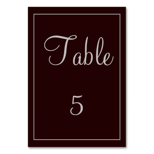 Numéro De Table Joli violet et Mariage gris (Par défaut)