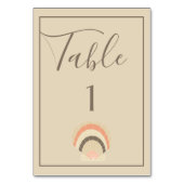 Numéro De Table Jolie Plage Coquillage Thème (Dos)