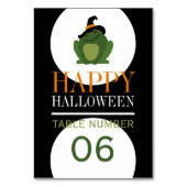 Numéro De Table Jolie sorcière Toad, Halloween (Dos)