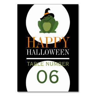 Numéro De Table Jolie sorcière Toad, Halloween