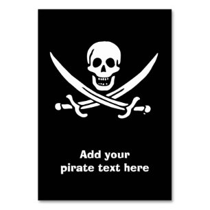 Numéro De Table Jolly roger drapeau de pirate