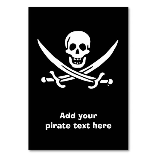 Numéro De Table Jolly roger drapeau de pirate (Par défaut)