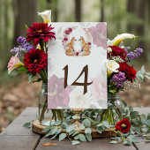 Numéro De Table Jouer Fox Mariage d'automne