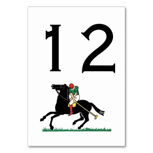 Numéro De Table Joueur Polo vintage sur Pony (Par défaut)