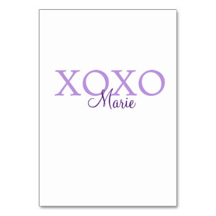 Numéro De Table Jour de la Saint Valentin Xoxo ajouter nom pastel