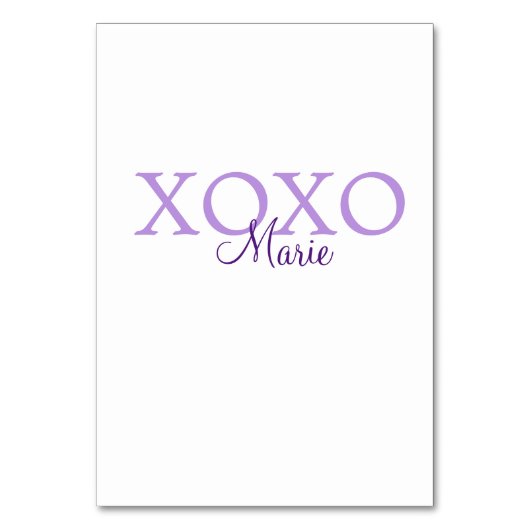 Numéro De Table Jour de la Saint Valentin Xoxo ajouter nom pastel (Par défaut)