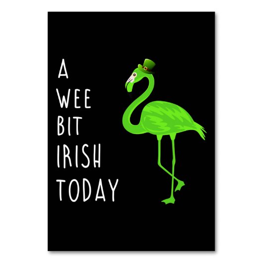 Numéro De Table Jour de l'Irish | Saint-Patty's Day Flamingo (Par défaut)