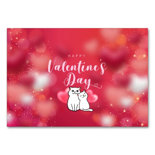 Numéro De Table Joyeuse fête de Saint-Valentin (Devant)