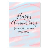 Numéro De Table Joyeux anniversaire de mariage nom date année past (Dos)