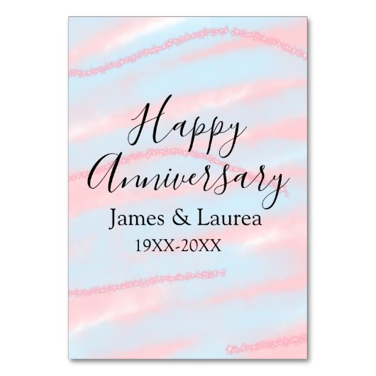 Numéro De Table Joyeux anniversaire de mariage nom date année past (Par défaut)