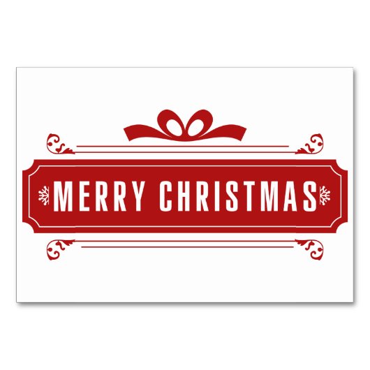 Numéro De Table Joyeux Noël (Devant)